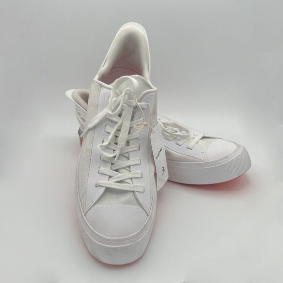 Converse FlyEase White "Step In" Low Top Sneakers with Orange Sole - Never Worn - Picture 1 of 9